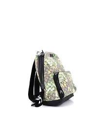 Pre-Owned Gucci Medium Zip Pocket Backpack Blooms Print Gg Coated Canvas