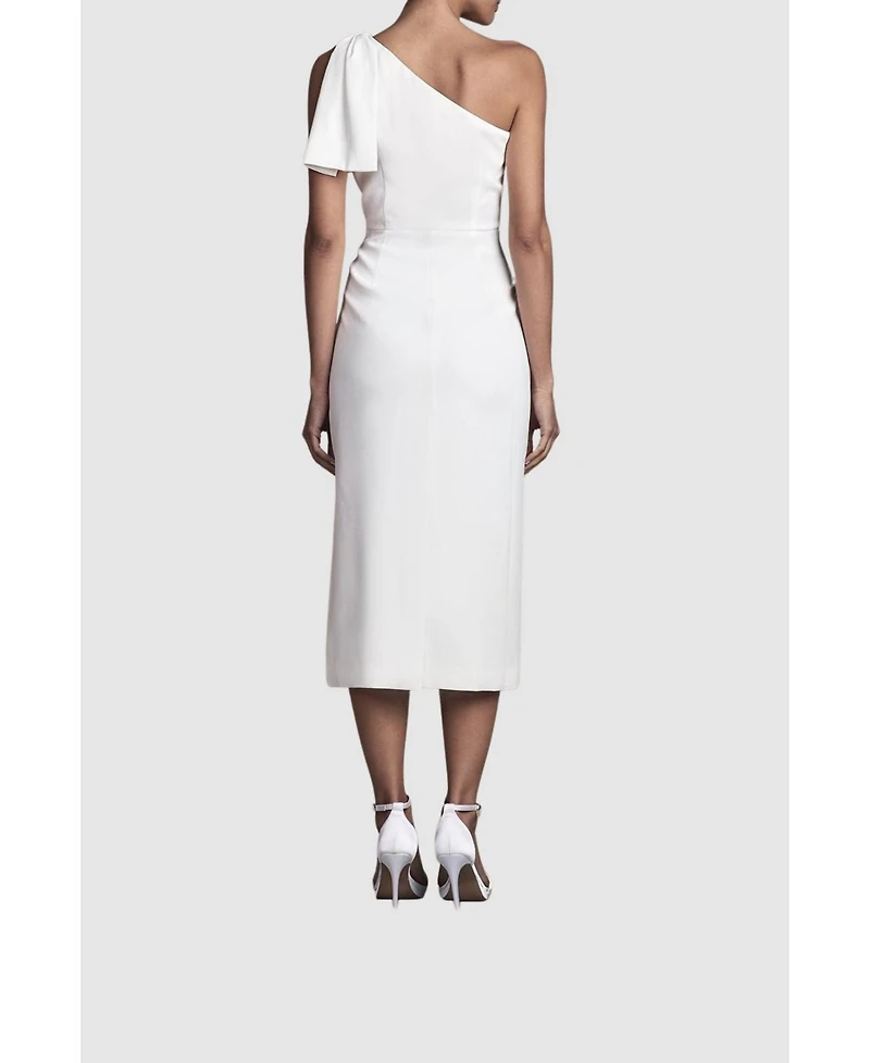 Coast Women's Bow One Shoulder Midi Wedding Dress