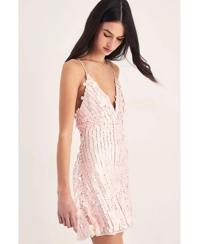 Nasty Gal Women's Embellished Strappy Mini Dress