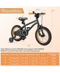 Slickblue Kids Bicycle Sport Bike with Adjustable Seat and Safety Features