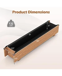 Gouun Pine Wood Window Planter Box with Drainage Holes, Garden Bed