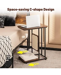 Cozito Cat Tree C-Shaped Side Table with Scratching Board