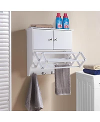 Danya B Wall Mount Drying Rack with Cabinet