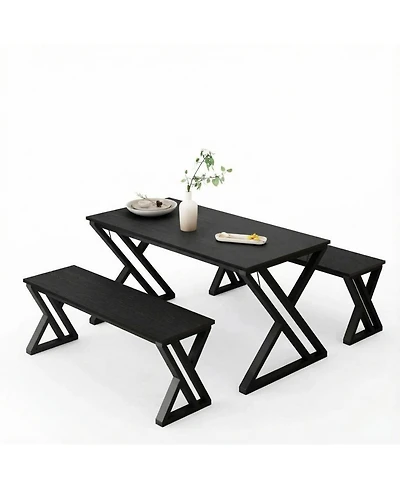 gaomon 3-Piece Extendable Square 2-Person Dining Set