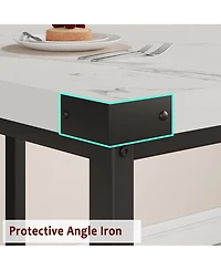 gaomon 4-6 Person 63" Extendable Wooden Dining Table