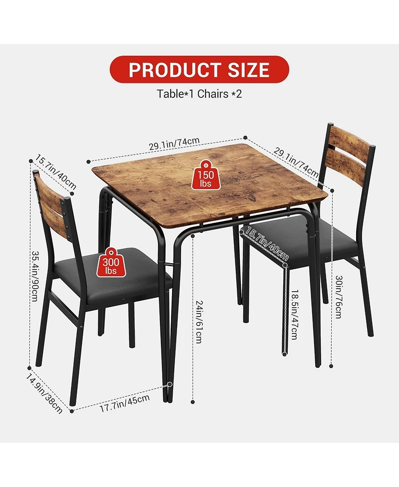 gaomon 2-Person Space-Saving Square Dining Table