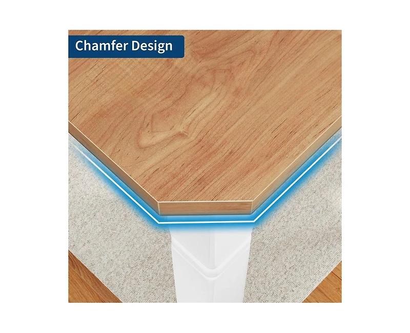 gaomon Industrial 6-8 Person Dining Table with Metal Legs