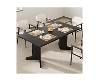 gaomon 6-8 Person Farmhouse Rectangular Dining Table with V-Legs