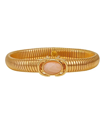 Guess Gold-Tone Center Stone Stretch Bracelet
