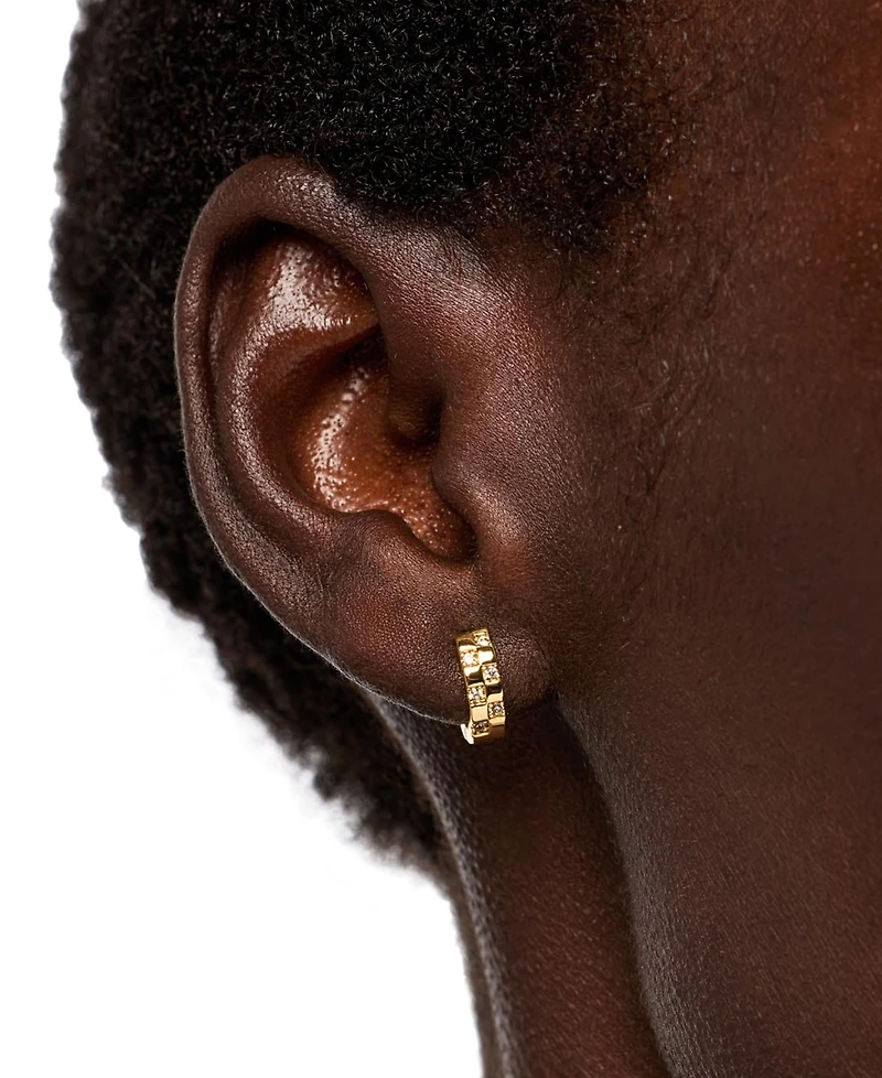 Ana Luisa Eden Mini Gold-Plated Gold Huggie Earrings