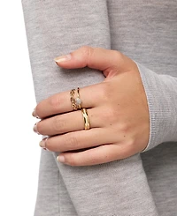 Ana Luisa Iver Gold-Plated Anchor Chain Ring