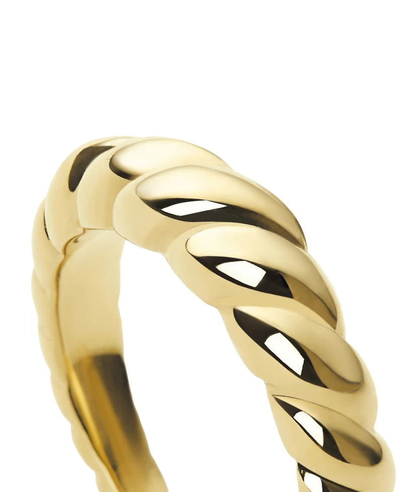 Ana Luisa Rope Slim Gold-Plated Twist Ring