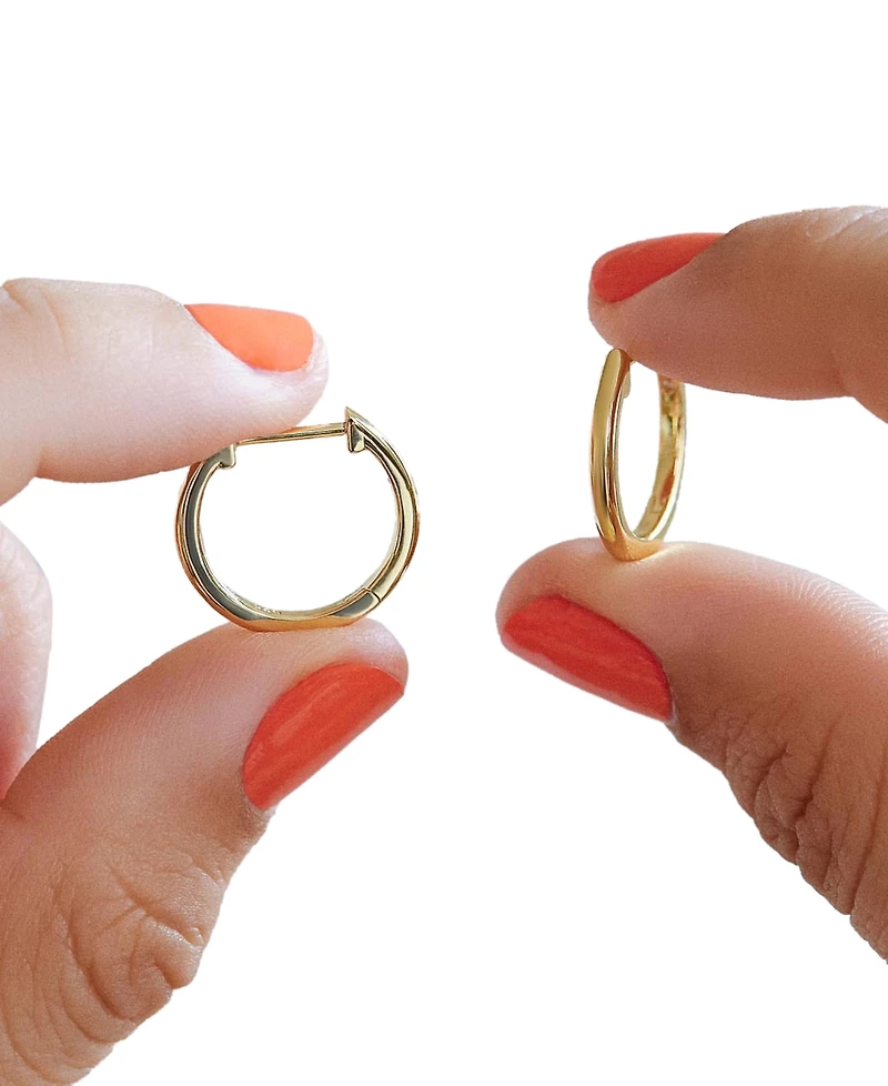 Ana Luisa Lo Small Gold-Plated Slim Endless Hoop Earrings