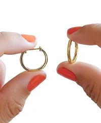 Ana Luisa Lo Small Gold-Plated Slim Endless Hoop Earrings