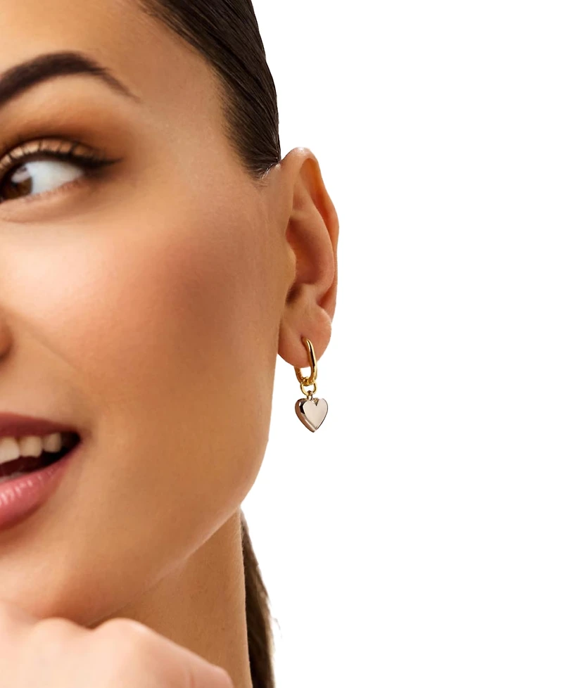 Ana Luisa Wesley Two-Tone Heart Earrings