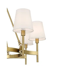 Possini Euro Design Greta Brass 8-Light Shade Chandelier