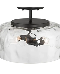 Possini Euro Design Luther Water Glass 2-Light Ceiling Light