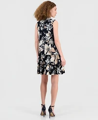 Robbie Bee Women's Front-Zip Sleeveless A-Line Dress