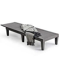 Slickblue Outdoor Chaise Lounge Chair with 5 Positions Adjustable Backrest