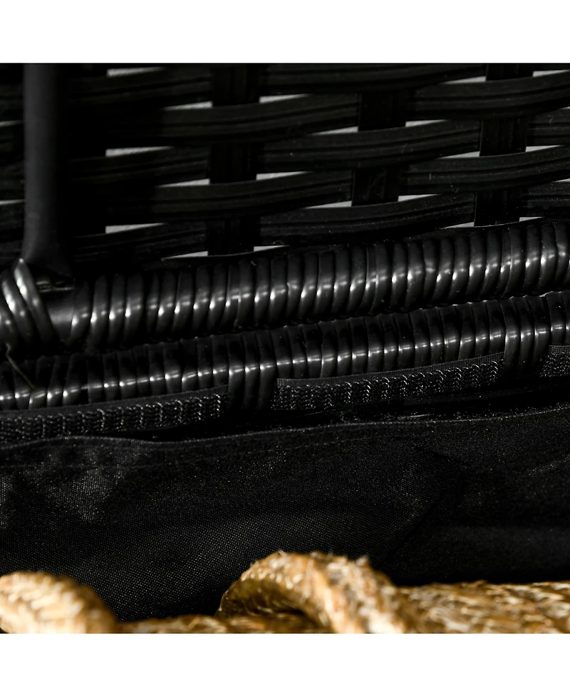 Outsunny Deck Box w/ Outdoor Towel/Shoe Rack, Inner Liner