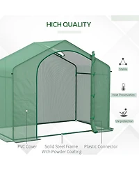 Portable Walk-in house with Pe Cover, Zipper Door, Top Vent,