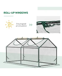 Outsunny 4' x 2' x 2' Mini house with 2 Top Windows