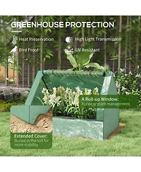 Outsunny Raised Garden Bed with Small house, and