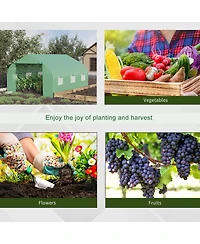 Outsunny 11.5' x 10' x 6.5' Portable Walk-In Tunnel house,