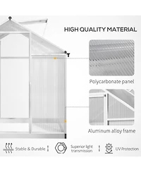 Outsunny 8' x 6' Portable Outdoor Walk-In Garden house w/ Roof Vent