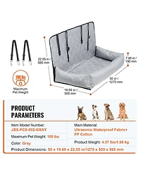 Cozito Dog Car Seat Waterproof Booster for up to 100 lbs