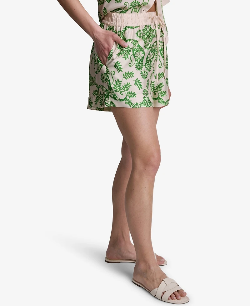 Bcbg Women's Botanical Print Pull-On Polyester Shorts