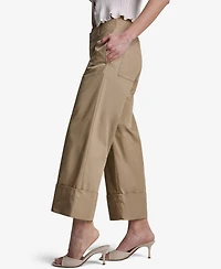 Bcbg Women's Cuffed Wide-Leg Cropped Pants