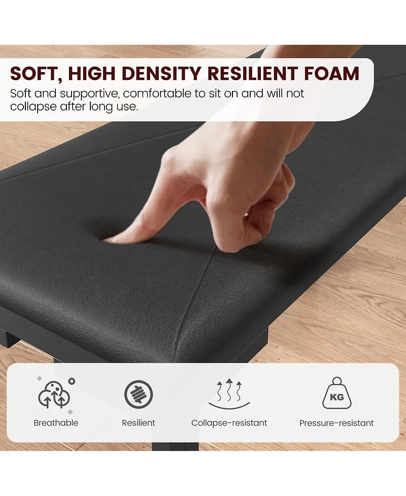 gaomon 4-Person 3-Piece Dining Set with 2 Upholstered Benches