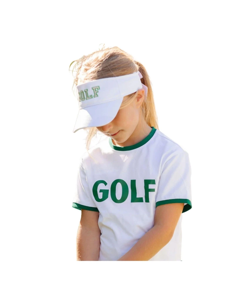 Bits & Bows Girls and Little/Big Golf Bow Visor
