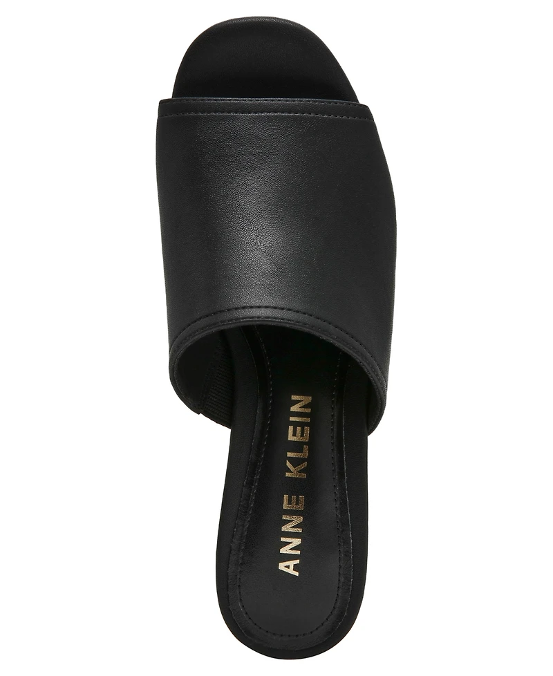 Anne Klein Women's Primo Block Heel Slip-On Sandals