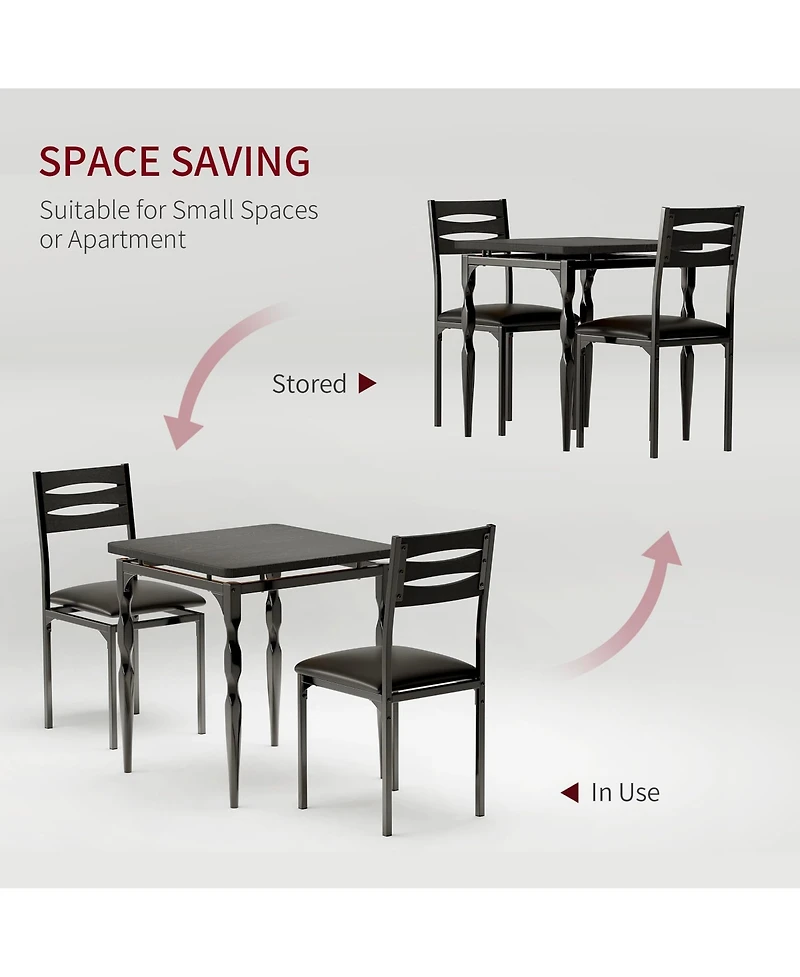 gaomon 2-Person 3-Piece Compact Dining Table Set