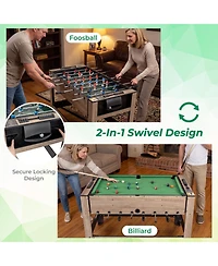 Slickblue Swivel Game Table 2-in-1 for Teens and Adults, Fun Activity Table