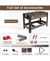 Slickblue Multi-Game Table Combo with Pool and Billiards for Home Fun