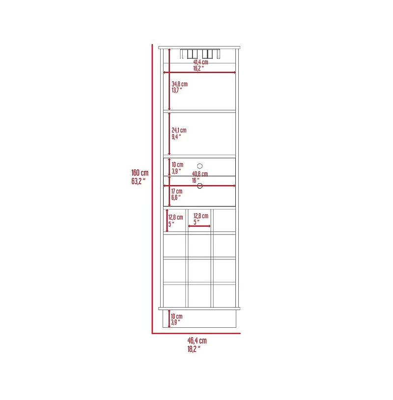 flynama Bar Cabinet with 2 Cabinets, 1 Drawer Black Finish