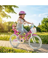 Slickblue Kids Bike with Front Basket and Two Brake System for Secure Riding