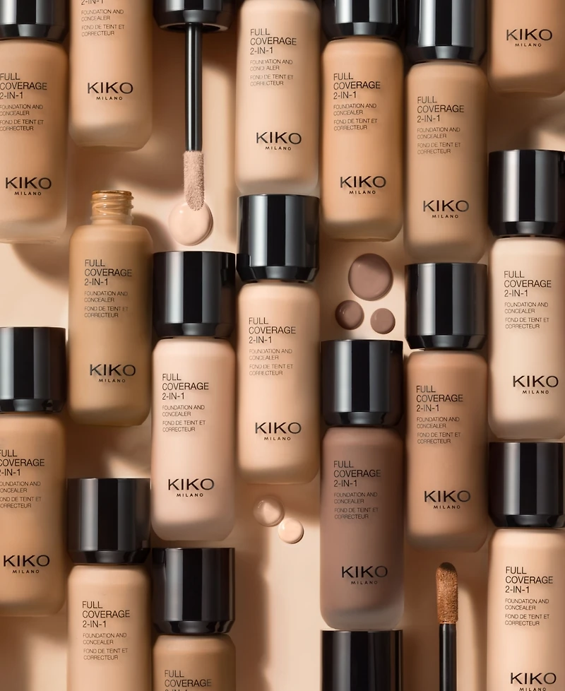 Kiko Milano Full Coverage 2-In-1 Foundation and Concealer, 0.85 oz.