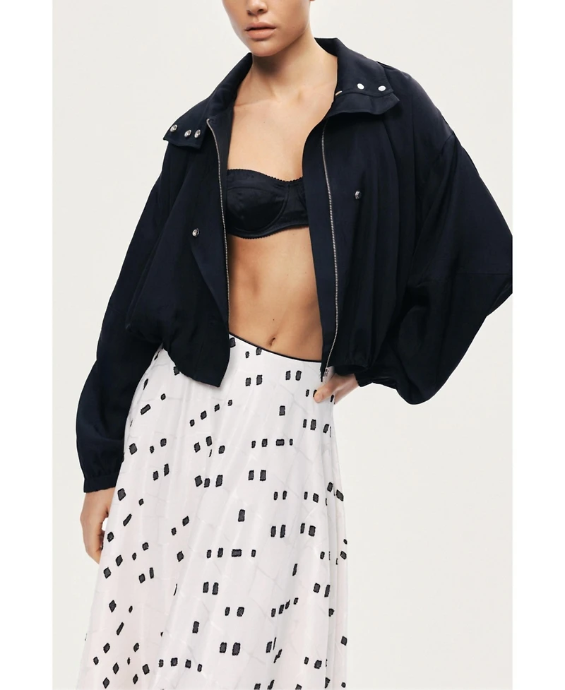 Nocturne Women's High-Neck Gathered Jacket
