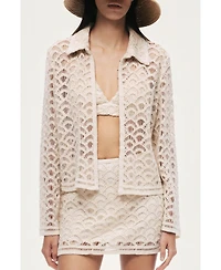 Nocturne Women's Cropped Lace Jacket