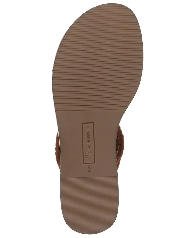 Giani Bernini Women's Tylee Braided Flat Slides Sandals, Macy's Exclusive