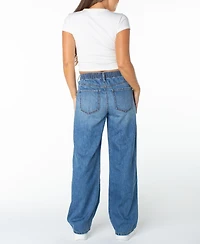 Celebrity Pink Juniors' High-Rise Wide-Leg Jeans