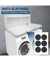 Homfan 2-Tier Washer and Dryer Countertop Organizer Shelf - Space-Saving Laundry Room Storage