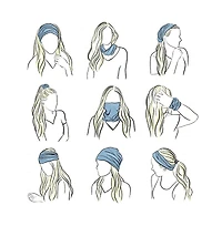 Headbands of Hope Women's Limited Edition Luxe Tube Turban - Cotton Candy Skies Marble