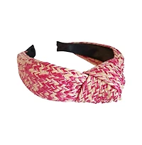 Headbands of Hope Women's Raffia Top Knot Headband - Pink