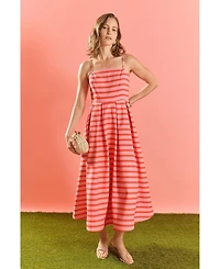 English Factory Women's Striped Midi Dress