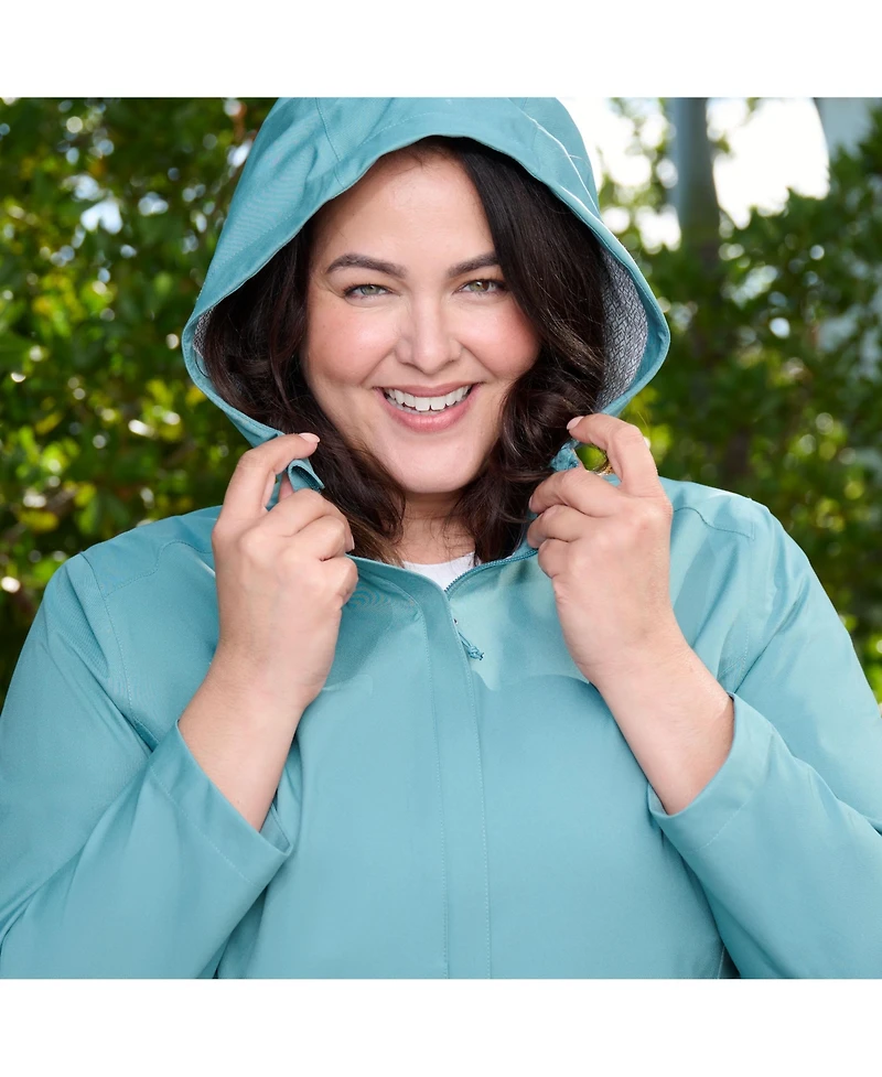 Free Country Plus Size X2O Packable Rain Jacket